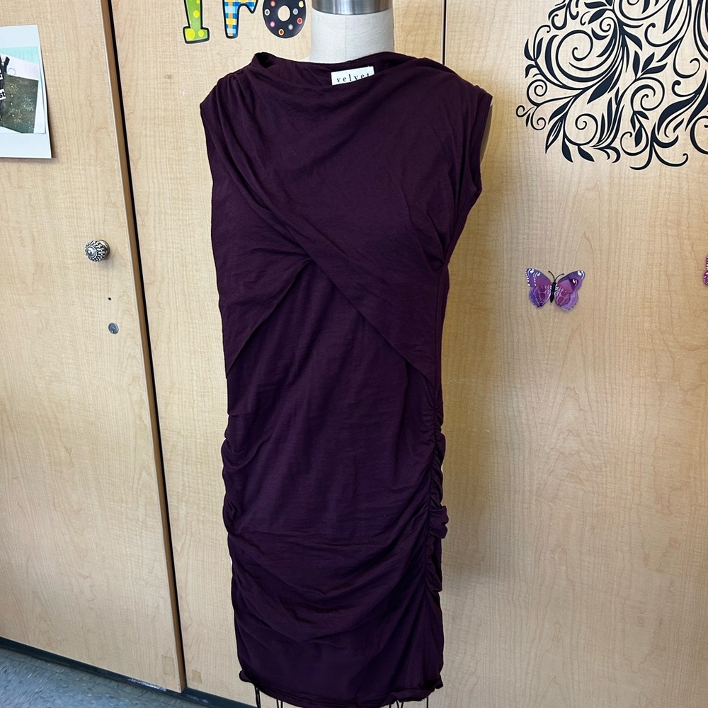 Velvet by Graham & Spencer Rich Purple Midi Dress